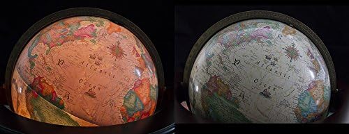 Replogle Globes Lancaster Illuminated Globe, Antique Ocean, 12-Inch Diameter