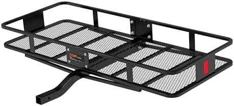 CURT 18152 Cargo Basket Hitch Trailer Hitch Cargo Carrier, 500 lbs. Capacity, 60-Inch x 24-Inch x 6-Inch, Fits 2-Inch Receiver