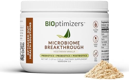 Microbiome Breakthrough Gut Support Powder Chocolate Flavor With Lactobacillus Strains