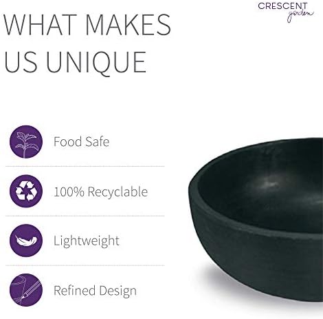 Crescent Garden Orinoco Planter Bowl – Double-Walled Resin Pot for Succulents, Flowers Without Drain Hole - 21" W x 8.25" H (Weathered Concrete)