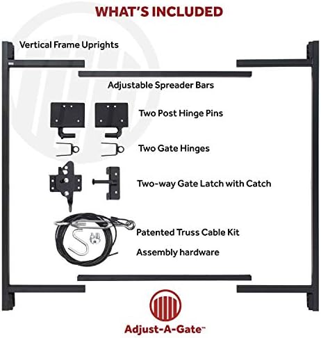 Adjust-A-Gate 2-Pack Anti-Sag Original Wide Width Full-Frame Gate Kit, Fits 60-90" Opening