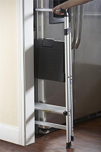 COSCO 2 Step Lite Solutions Folding Step Stool, Aluminum/Black