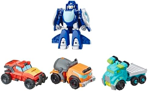 Playskool Heroes Transformers Rescue Bots Academy Rescue Team Pack, 4 Collectible 4.5" Converting Action Figures