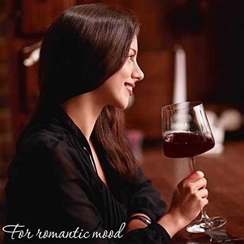 Crystal Wine Glasses Set 6, Red White Wine Large Glasses - 100% Lead-Free Glass - Pinot Noir - Burgundy - Bordeaux - 20.5-ounce