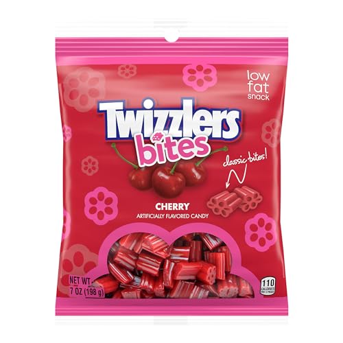 TWIZZLERS Bites Cherry Flavored Licorice Style, Chewy Candy Bag, 16 oz
