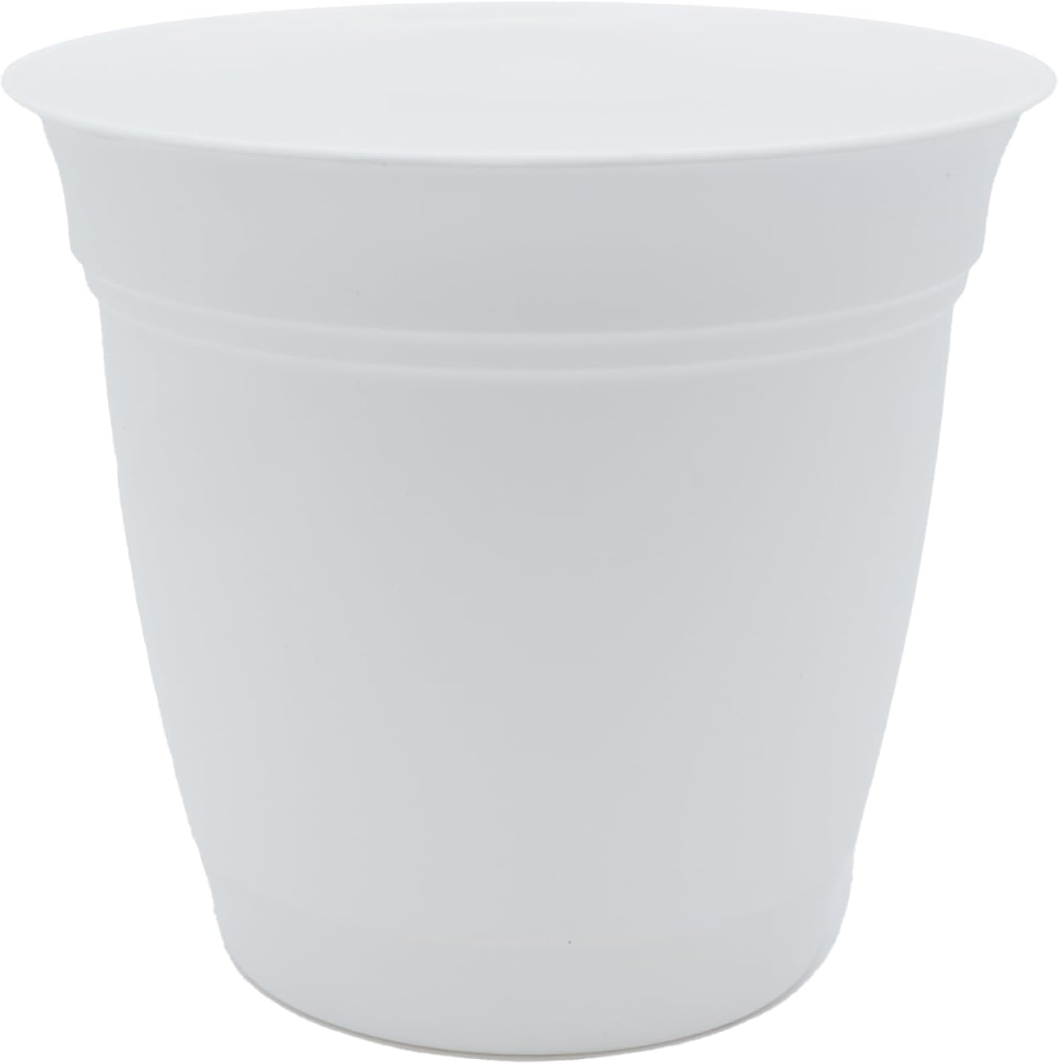 The HC Companies Eclipse Round Planter with Saucer - Outdoor & Indoor Plant Pot with Drainage Holes - Lightweight