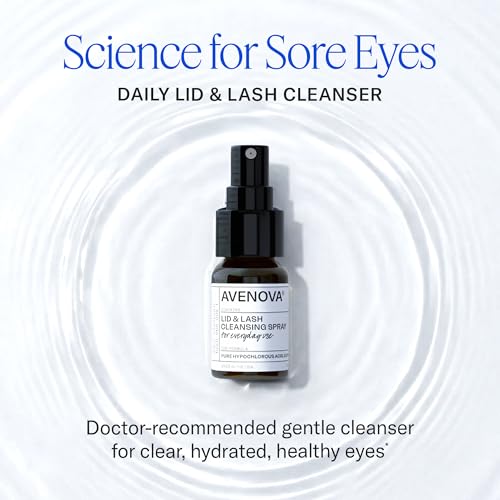 Avenova Eyelid Spray Cleanser for Lid & Lash, 20 ml Bottle | Gentle Everyday Pure Hypochlorous Acid Spray for Eye Irritation