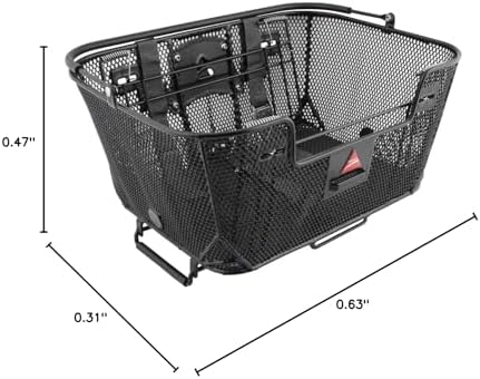 Axiom Pet Basket with Rack and Handlebar Mounts (Black)