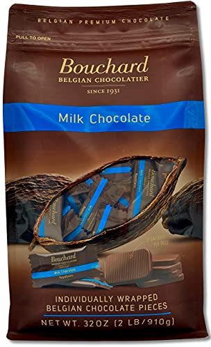 Bouchard Premium Belgian Dark Chocolate with 72% Cacao | Individually Wrapped Pieces (2 LB)