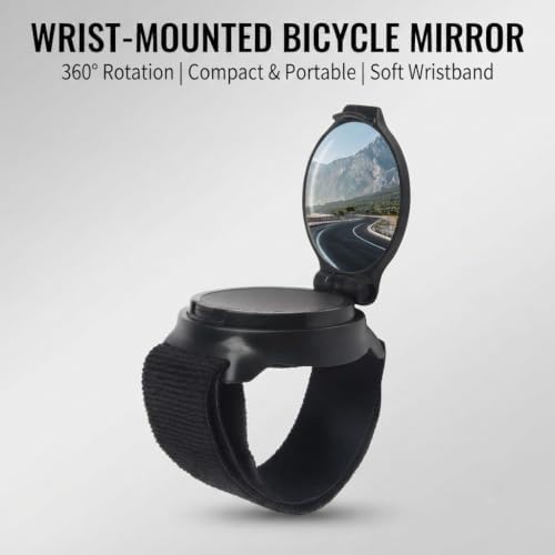 Wrist Mirror for Strider 12 14x 2-in-1 Rocking Bike 2010-2026, 360° Rotating Rear View Mirror with Adjustable Strap