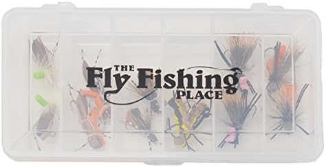 The Fly Fishing Place Foam Hopper Fly Fishing Flies Assortment, 12 Flies | Grasshopper Dropper Hoppers Patterns, 2 Each of 6 Patterns, Fly Box