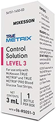 McKesson True METRIX Control Solution Level 3, 3 mL, 1 ct | Blood Glucose Meters