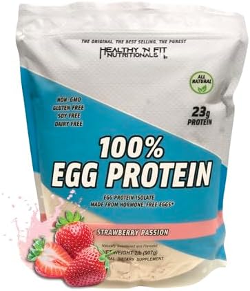 Healthy 'N Fit 100% Egg Protein- Vanilla Ice Cream (2lb): 100% Egg White Protein Plus Natural Peptides. Pure, All Naturally Sweetened Protein