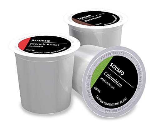 Amazon Brand Solimo Coffee Pods Variety Pack (100 Count) | Dark Roast (100 Count)