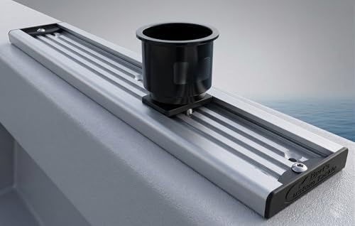Bert's Custom Tackle 6" Boat Track System Mounting Track, Buff Brite