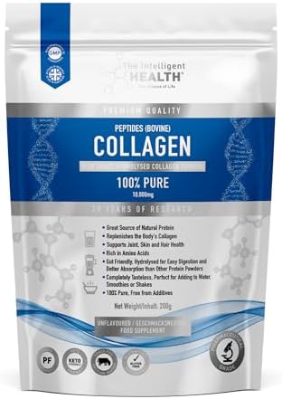 Collagen Peptides Powder, Hydrolyzed Collagen, Type I & III, 45 Servings | Grass Fed, Unflavored, Gluten Free, Keto/Paleo, Skin Support, Hair, Nail, Joints, 10g Servings, 15.9 Oz