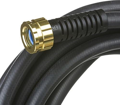 Swan Products CELSGC58050 Element MAXLite Premium Rubber+ Water Hose with Crush Proof Couplings 50' x 5/8", Black