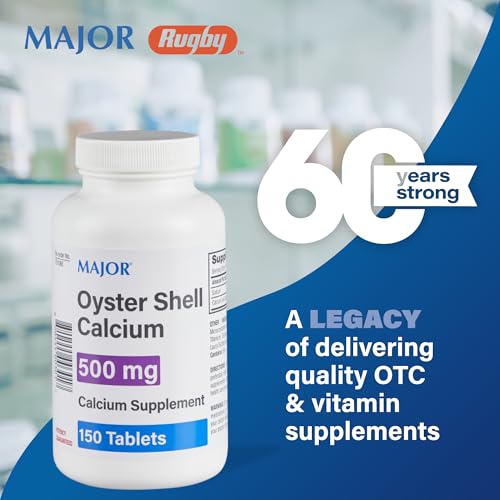 Major Oyster Shell Calcium 500 mg - Calcium Supplement - 150 Tablets (1 Pack)