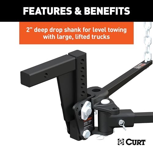 Deep Drop Trunnion Bar Weight Distribution Hitch (8K - 10K lbs, 30-5/8" Bars)