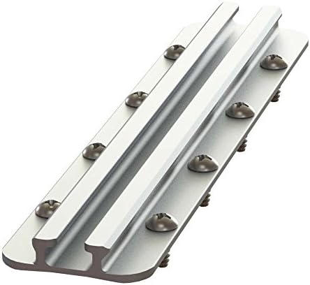 YakAttack GT175 Generation II GearTrac - Size Options | Heavy-Duty Silver Kayak Surface Mount Track | Accessory Mounting | Topside Installation | Compatible with 1/2" Wide Track Hardware