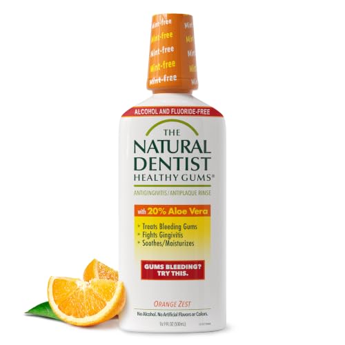 The Natural Dentist Peppermint Twist Mouthwash, No Alcohol & No Fluoride, Plant-Based Daily Rinse that Refreshes & Comforts the Mouth, 16.9 fl oz