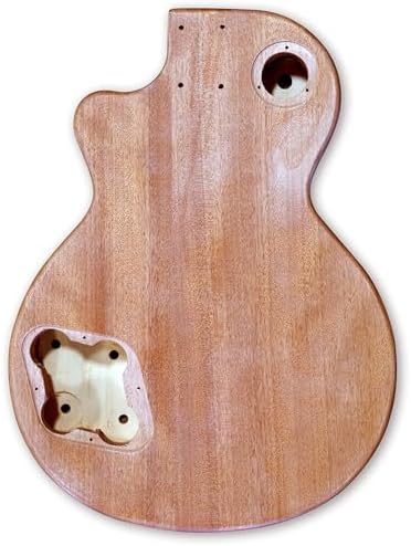 DIY Electric Guitar Kits Okoume wood Body curved top with mahogany veneer cover maple neck & composite ebony fingerboard