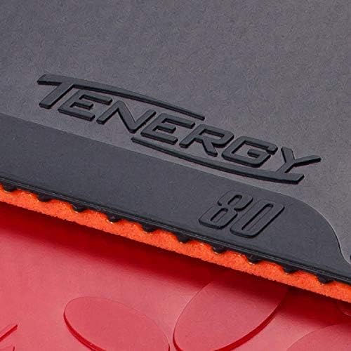 Butterfly Tenergy 80 Table Tennis Rubber | Butterfly Table Tennis Rubber | 1.7 mm, 1.9 mm, or 2.1 mm | Red or Black | 1 Inverted Table Tennis Rubber Sheet | Professional Table Tennis Rubber