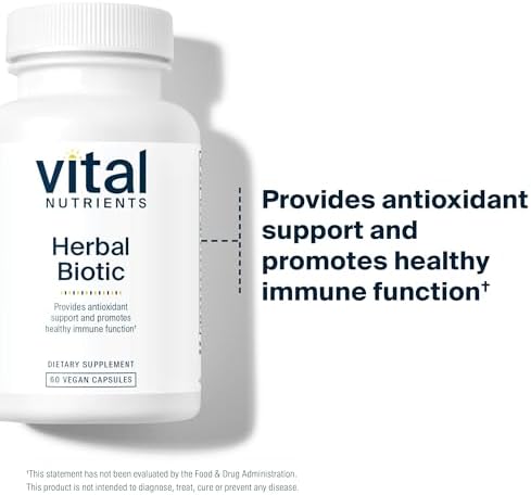 Vital Nutrients Herbal Biotic - Herbal Immune Support Supplement - Antioxidant Support Promotes Healthy Immune System - Gluten, Dairy, Soy Free - Non-GMO - 60 Capsules