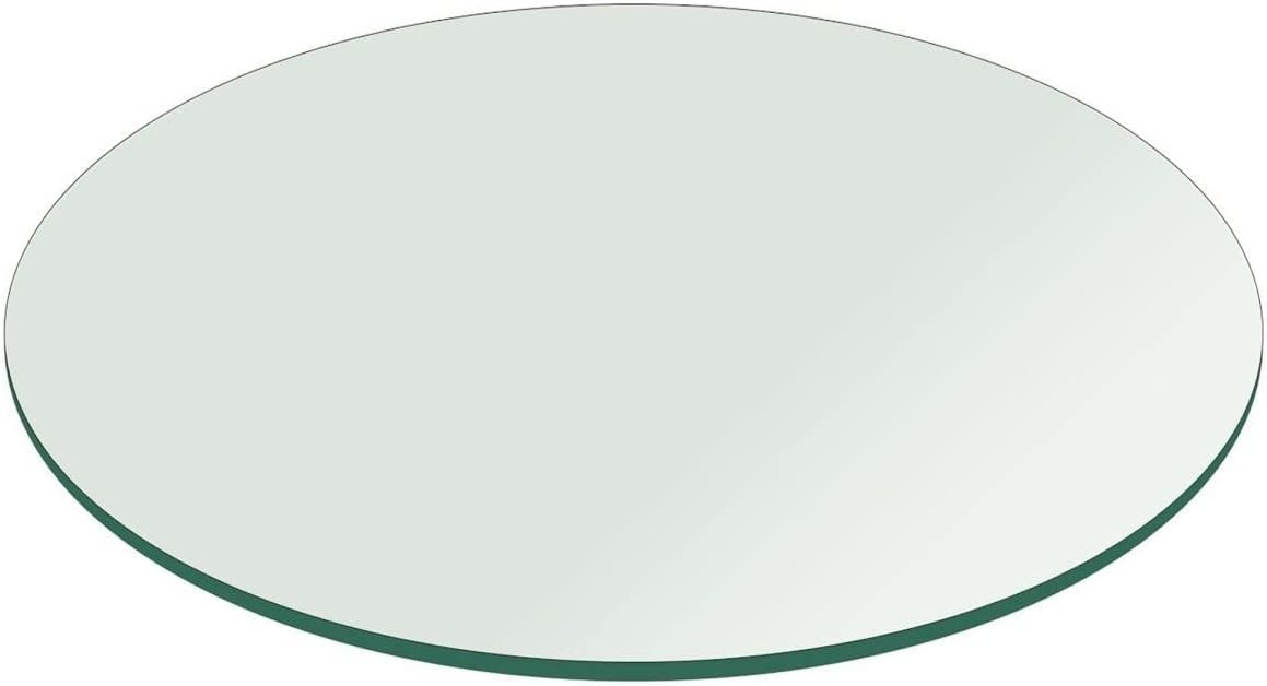 22 Inch Round Tempered Beveled Polished Edge Glass Table Top -1/2” Thick Round Glass Table Top–Heavy Duty, Dining, Coffee, and Office Tables by Fab Glass and Mirror
