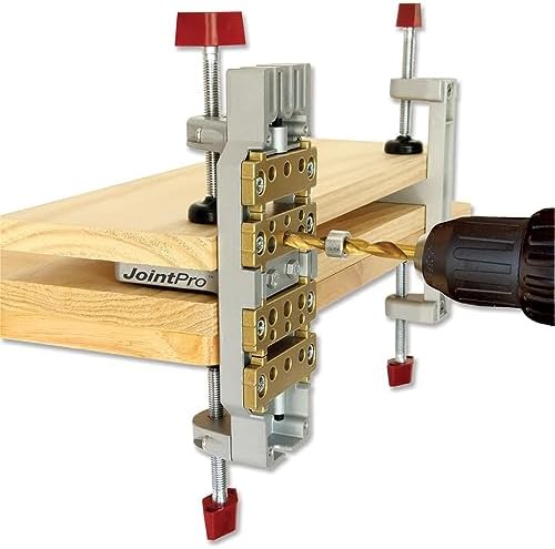 Milescraft 1311 Joint Pro Professional, Self-Clamping All Steel Doweling Jig - Professional Quality - Includes 4 Guide Bushings for 1/4 in.