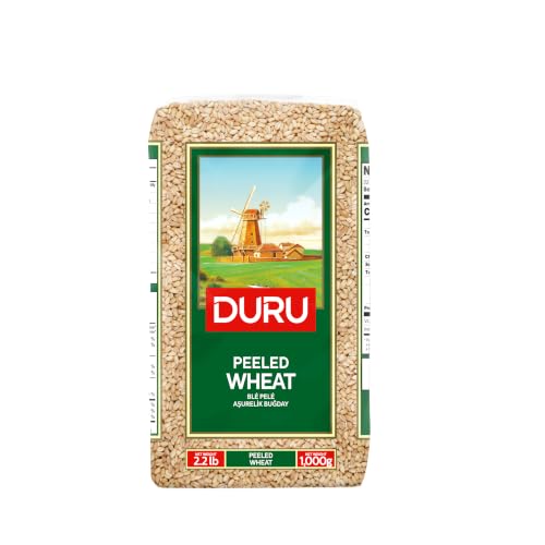 Duru Peeled Wheat, 35.2oz (1000g), 100% Natural and Certificated, High Fiber and Protein, Non-GMO, Great for Vegan Recipes, Better than Rice