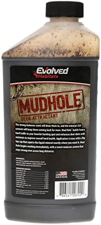 Evolved Habitats Mudhole Molasses Enriched Liquid Deer Mineral Attractant - Powerful Ready-to-Use Year-Round Beneficial Food Supplement for Deer