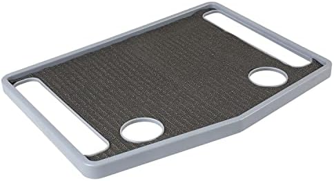 Support Plus Walker Tray Table - Mobility Table for Walker with Non-Slip Mat, Accessories, and Cup Holder (21"x16") - Gray