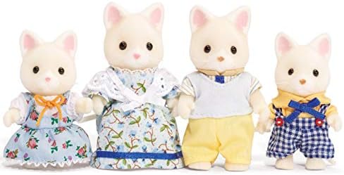 Calico Critters, Sandy Cat Family, Dolls, Dollhouse Figures, Collectible Toys, Premium, 3 inches