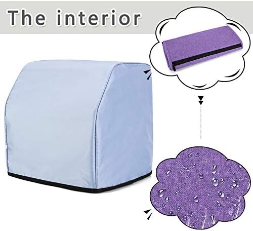 LUXJA Serger Machine Cover with Storage Pockets, Gray Dots