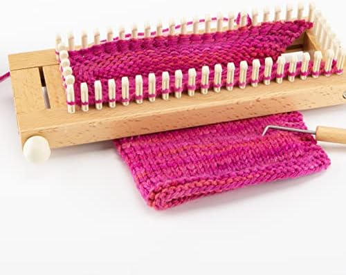 Authentic Knitting Board Sock Loom 2, Regular Gauge | Adjustable Loom, 100% Hardwood