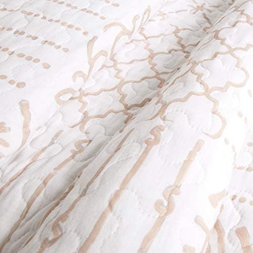 Lush Decor Monique 3 Piece Reversible Print Pattern Blue Quilt Set - Full Queen