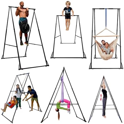 KHANH TRINH Foldable Pull Up Bar Stable Gymnastics Equipment Portable Aerial Yoga Stand Durable Frame For Hammock Chair