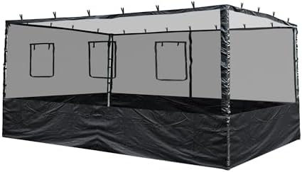 Yescom Pop Up Canopy Half Mesh Sidewall with Window 10x10Ft for Food Booth