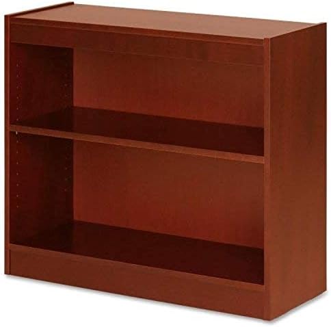 Lorell 2-Shelf Panel Cherry Bookcase, 36" x 12" x 30"