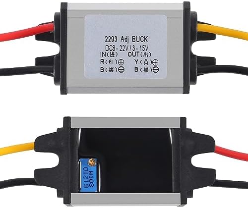 2PCS DC Buck Converter Voltage Regulator DC 8-22V to 3-15V 5V 12V 3A Step-Down Module Waterproof Car Power Converter Compatible with Led Light Car