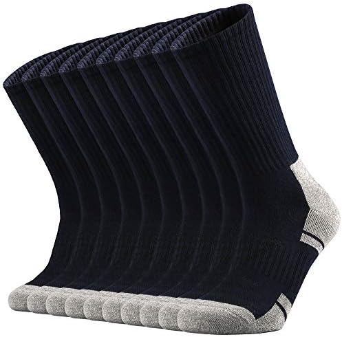 Ortis Cotton Cushion Crew Athletic Socks for Men Work Boot Sports Exercise