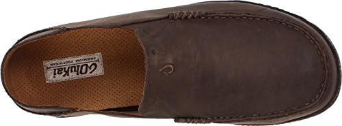 OluKai Moloa Men's Premium Leather Shoes, Easy Slip On & Off Design | Casual & Versatile Loafer, Drop-in Heel & Enhanced Traction