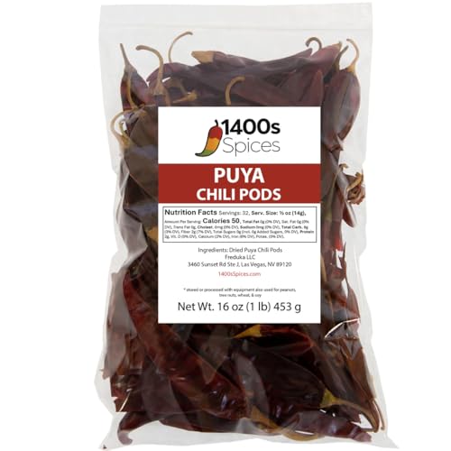 4oz Puya Dried Whole Chile Peppers, Pulla Chile Seco Pods