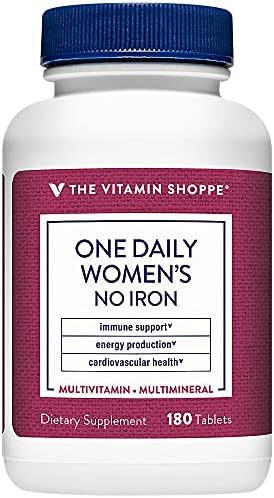 The Vitamin Shoppe Once Daily Women's Multivitamin with No Iron | 2, 000IU Vitamin D3, Multi-Mineral Supplement | Supports Energy Production