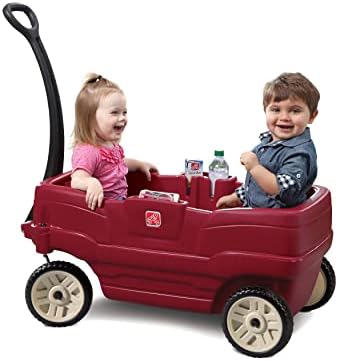 Step2 Neighborhood Wagon, Kids Ride On Toy, Stroller Substitute, Includes Seat Belts, Made of Durable Plastic, Max Weight 75 lbs.