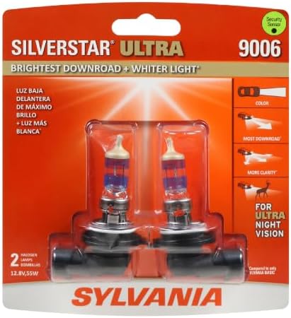 SYLVANIA - 9006 SilverStar Ultra - High Performance Halogen Headlight Bulb, High Beam, Low Beam and Fog Replacement Bulb