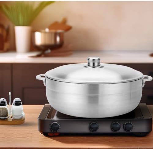 Alpine Cuisine 13-Quart Nonstick Aluminum Caldero Pot | Heavy-Duty Dutch Oven for Large Family Meals, Stews & Rice