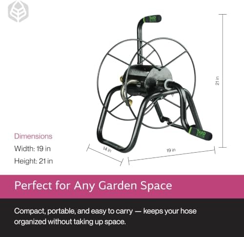 Yard Butler Hose Reel, 180 Degree Swivel, Wall Mount, 100-Foot Hose | Versatile Hose Reel, Great for Garden Hose Storage, Leakproof Design, Powder Coated Steel, Rust-Resistant, Tangle-Free