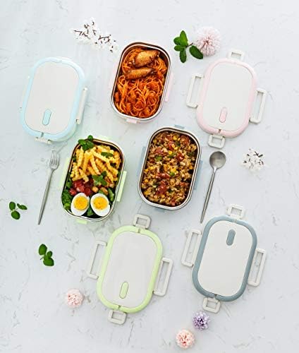 Lille Home Stainless Steel Lunch Box, 22oz Leakproof Bento Box for Adult